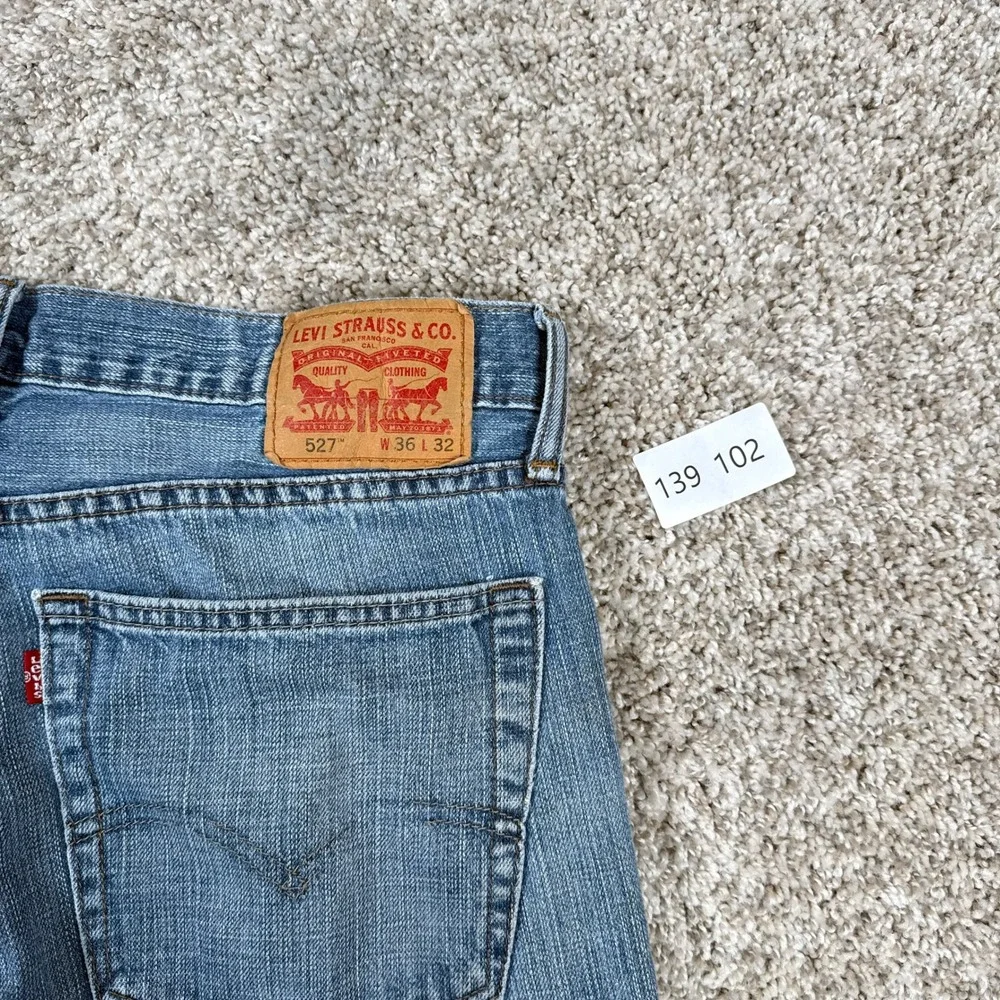 Levi's 527 Jeans Mens‎ 36x32 Blue Slim Bootcut Medium Wash Denim